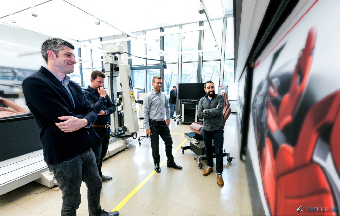 Designers review sketches and rendering of the C8 Corvette interior (June 2016)