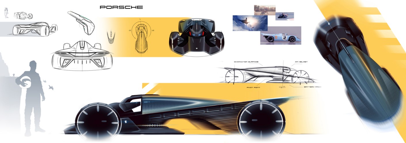 Porsche Ucan project sketches by David Wunderlich
