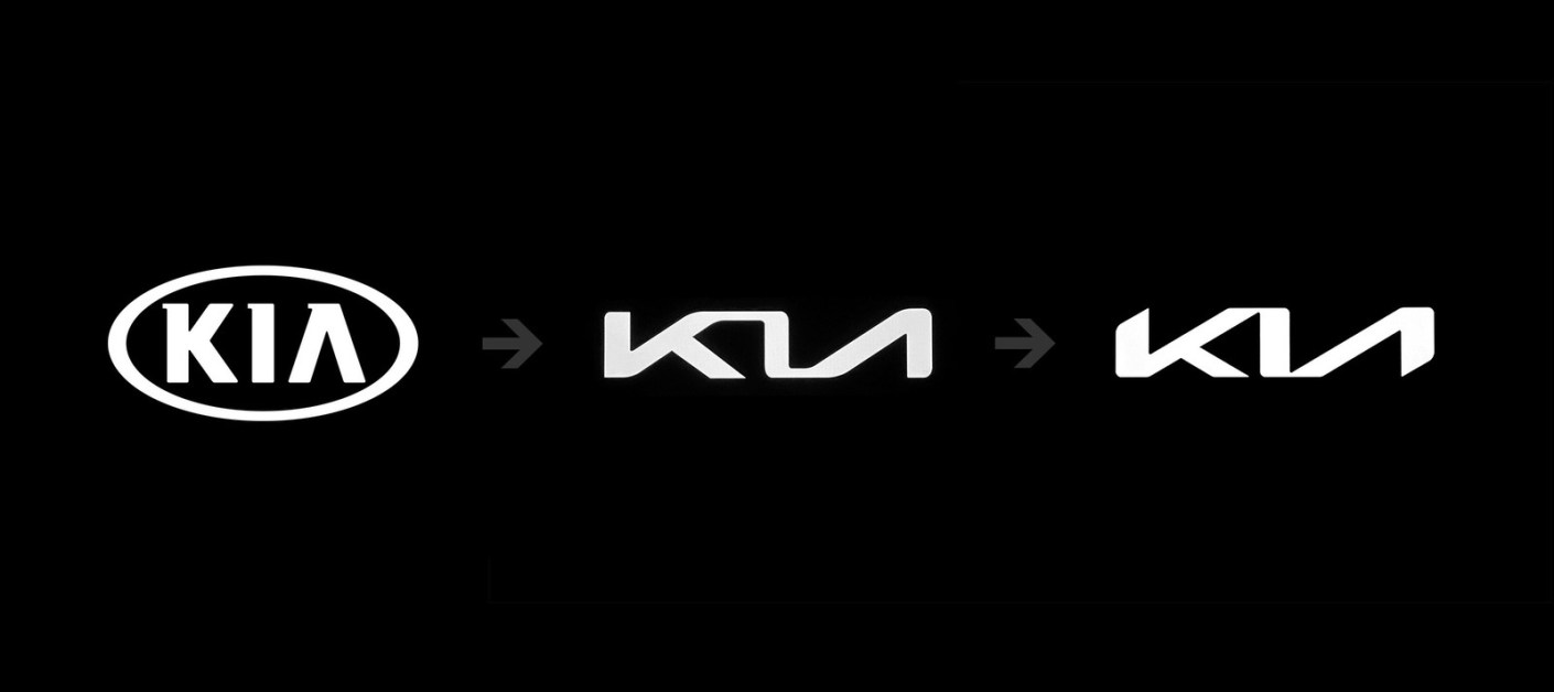 Kia logo compare (1994, 2018, 2020)