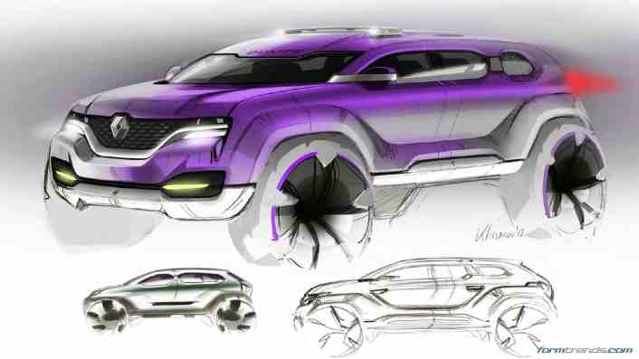 Initial ideation sketches of the Dacia Duster by senior exterior designer Emmanuel Klissarov