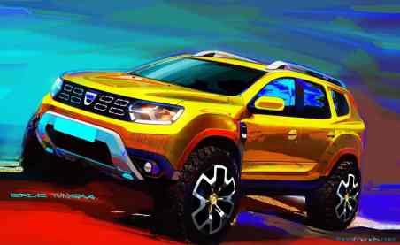 Dacia Duster sketch by Erde Tungaa