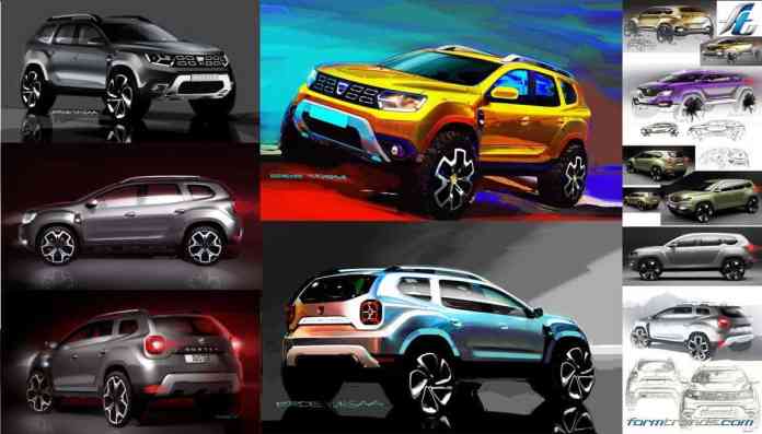Dacia Duster sketches by Erde Tungaa and Emmanuel Klissarov