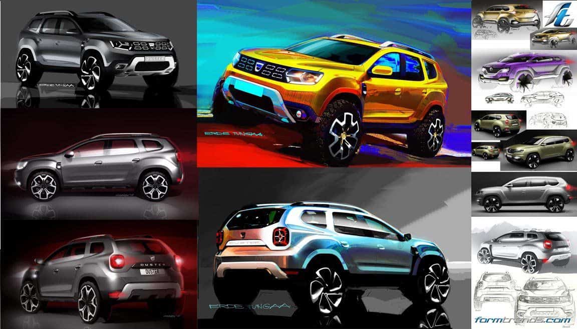 Dacia Duster sketches by Erde Tungaa and Emmanuel Klissarov