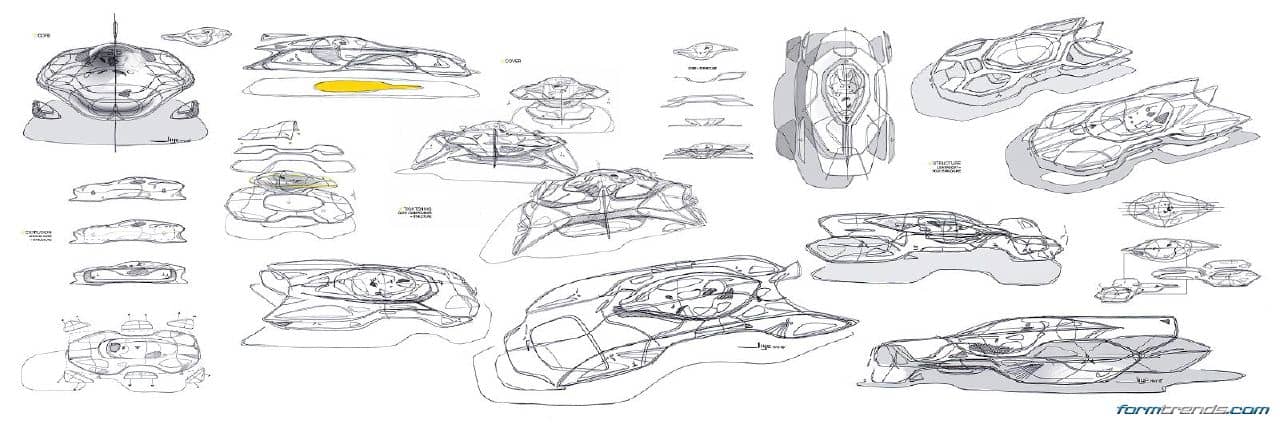 Mercedes-Benz Lightweight X-Y-Z concept series sketches