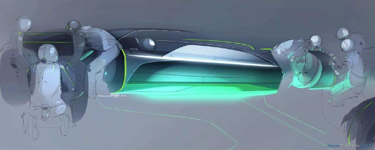 Mercedes-Benz Lightweight X-Y-Z concept series render by Jiye Shin