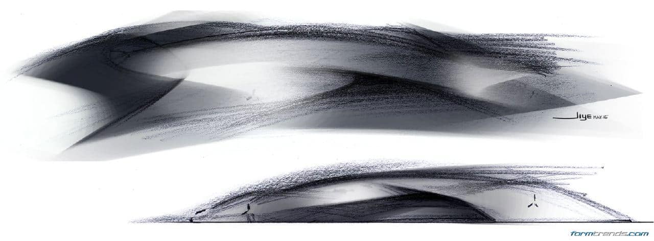 Jiye Shin's initial Mercedes-Benz Lightweight X-Y-Z concept series sketches