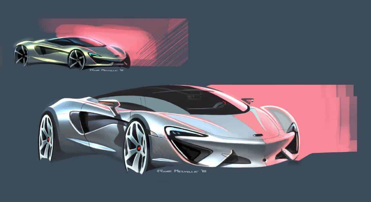 McLaren 570S sketches by Robert Melville