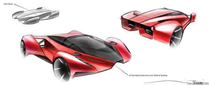 Ferrari F80 concept sketches by Adriano Raeli