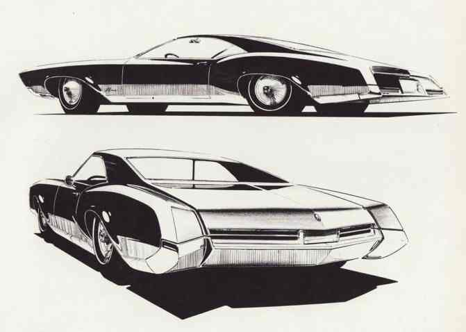 Buick Riviera sketch by Syd Mead